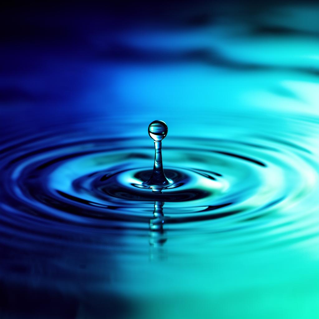 Clean water droplet